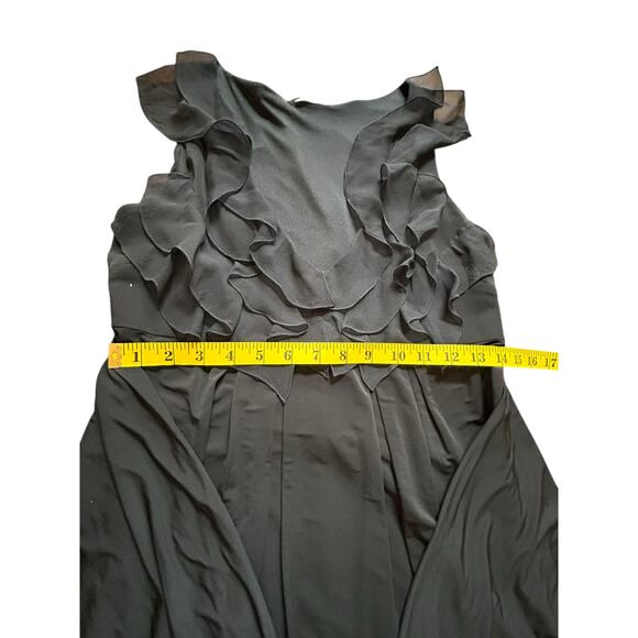 Elie Tahari Black Ruffle Cocktail Dress - Picture 7 of 15